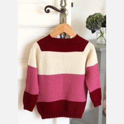 Go Handmade - Stripe Raglan Sweater - Women &amp; Plus size (XS - XL) - DK