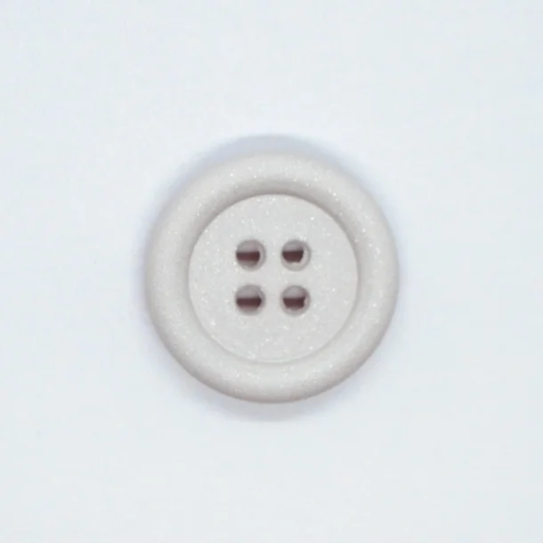 Ecru knap med glimmer