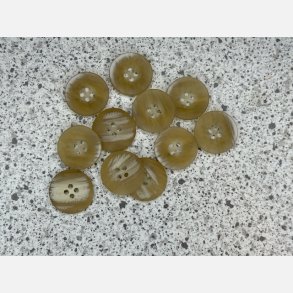 Beige meleret knap 20mm
