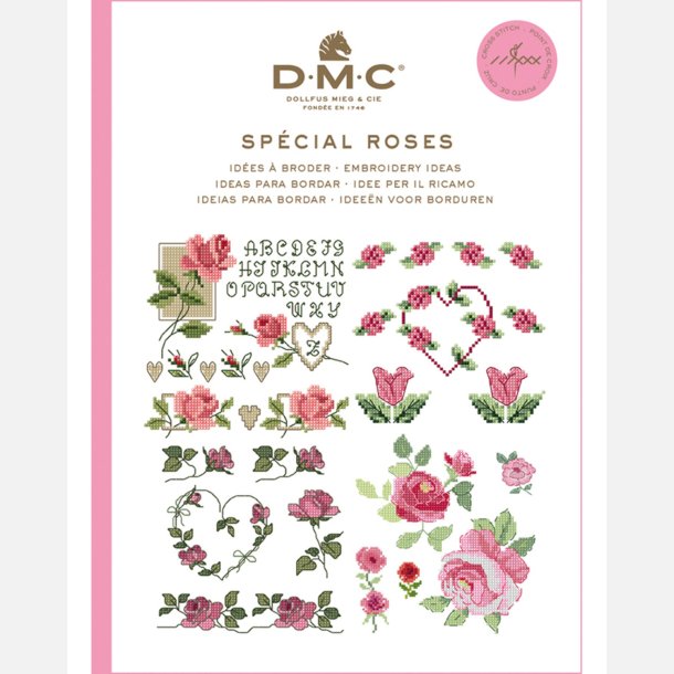 DMC Broderi minibog Roser