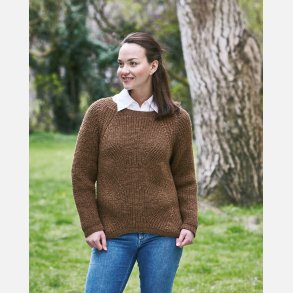 Bluse med forskydninger i halvpatent