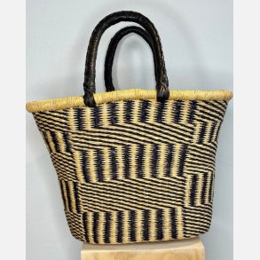 Hammershus Fairtrade kurv V shape Large - traditionel striber