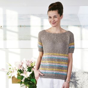 Raglanbluse med striber