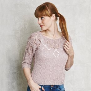 Bluse med dominohulmnster