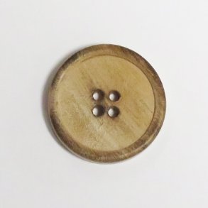 Knap i tr  med brndt kant